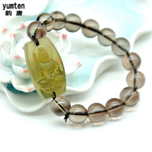 Load image into Gallery viewer, Citrine Zodiac Nature Stone Bouddha Men Women Lucky Jewerly Love Classic Style Fashion Bracelet Crystal Round Beads Buddha