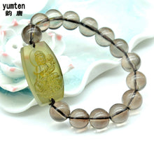 Load image into Gallery viewer, Citrine Zodiac Nature Stone Bouddha Men Women Lucky Jewerly Love Classic Style Fashion Bracelet Crystal Round Beads Buddha