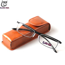 Load image into Gallery viewer, = Clara Vida = Eyebrow Business Men Reading Glasses Exquisite Hinge High-Quality Eyeglasses With Case +1 +1.5 +2 +2.5 +3 +3.5 +4