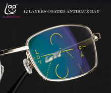 Load image into Gallery viewer, = Clara Vida For Intelligence Progressive Multifocal Folding Reading Glasses Bifocal See Near Far Ultra Light +1 +1.5 +2 To +4
