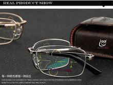 Load image into Gallery viewer, = Clara Vida For Intelligence Progressive Multifocal Folding Reading Glasses Bifocal See Near Far Ultra Light +1 +1.5 +2 To +4