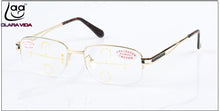 Load image into Gallery viewer, = Clara Vida Progressive Multifocal Reading Glasses Mens See Near Far Ultra Light Alloy For Intelligence Add +1 +1.5 +2 To +4