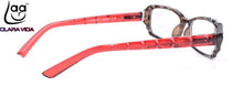 Load image into Gallery viewer, = Clara Vida = Unique Design Handmade Eyeglasses Red Temple Leopard Women Reading Glasses With Case  +1 +1.5 +2 +2.5 +3 +3.5 +4
