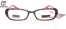 Load image into Gallery viewer, = Clara Vida = Unique Design Handmade Eyeglasses Red Temple Leopard Women Reading Glasses With Case  +1 +1.5 +2 +2.5 +3 +3.5 +4