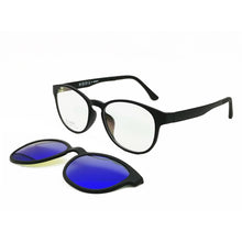 Load image into Gallery viewer, Classic 001 ULTEM wayframe shape optical glasses frame with magnetic clip on polarized sunglasses lenses handy 2 in 1 eyewear