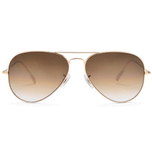 Load image into Gallery viewer, Classic 3025 pilot sunglasses men women  58mm and 62mm crystal glass mirror lens brown gradient sunglass UV400 protection