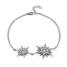 Load image into Gallery viewer, Classic 925 Sterling Silver Bracelet Star/Four-leaf Hand Link Chain Romantic Girls Jewelry fit For Party Wedding Hand Decoration