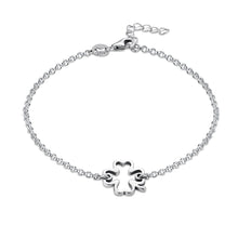 Load image into Gallery viewer, Classic 925 Sterling Silver Bracelet Star/Four-leaf Hand Link Chain Romantic Girls Jewelry fit For Party Wedding Hand Decoration