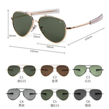 Carica l'immagine nel visualizzatore di Gallery, Classic AO Aviation Sunglasses Men with Original box women American Optical driving Sun Glasses shades oculos de sol masculino