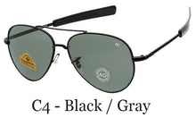 Carica l&#39;immagine nel visualizzatore di Gallery, Classico Esercito MILITARE MacArthur Aviation Style AO Occhiali da sole generali Lente americana Vetro ottico Occhiali da sole da uomo Oculos De Sol 