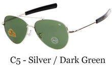 Carica l&#39;immagine nel visualizzatore di Gallery, Classico Esercito MILITARE MacArthur Aviation Style AO Occhiali da sole generali Lente americana Vetro ottico Occhiali da sole da uomo Oculos De Sol 