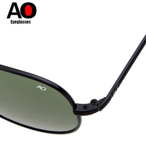 Classico Esercito MILITARE MacArthur Aviation Style AO Occhiali da sole generali Lente americana Vetro ottico Occhiali da sole da uomo Oculos De Sol 