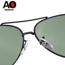Carica l&#39;immagine nel visualizzatore di Gallery, Classico Esercito MILITARE MacArthur Aviation Style AO Occhiali da sole generali Lente americana Vetro ottico Occhiali da sole da uomo Oculos De Sol 
