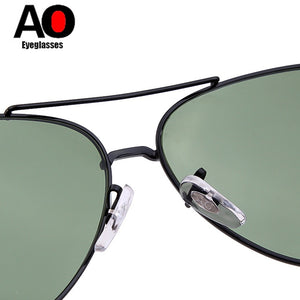 Classico Esercito MILITARE MacArthur Aviation Style AO Occhiali da sole generali Lente americana Vetro ottico Occhiali da sole da uomo Oculos De Sol 