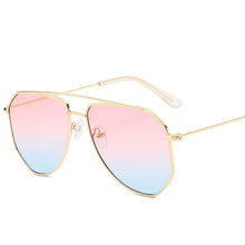 Load image into Gallery viewer, Classic Aviation Sunglasses Women Men Pilot Driving Metal Frame Sun Glasses Male UV400 pink Gafas De Sol For Men Gradient Purple