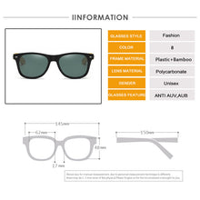 Load image into Gallery viewer, Classic Bamboo Wood Polarized Sunglasses Brand Design Men Women Coating Mirror Sun Glasses Retro Glasses UV400 Shades