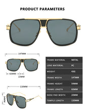 Load image into Gallery viewer, Classic Big Frame Sunglasses Men Brand Designer Metal Sun Glasses Women Retro Square Goggles Vintage UV400 Gafas Oculos De Sol