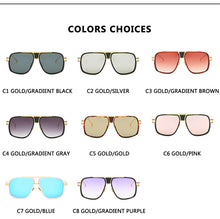 Load image into Gallery viewer, Classic Big Frame Sunglasses Men Brand Designer Metal Sun Glasses Women Retro Square Goggles Vintage UV400 Gafas Oculos De Sol