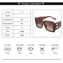 Load image into Gallery viewer, Classic Black  Brand Women&#39;s sunglasses Ladies Trendy Designer Square Sun Glasses Retro B-Decorative Shades Eyewear UV400
