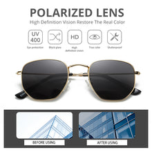 Load image into Gallery viewer, Classic Brand Design Polarized Sunglasses Men Shades for Women Hexagon Retro Sun Glasses Stainless Steel Frames