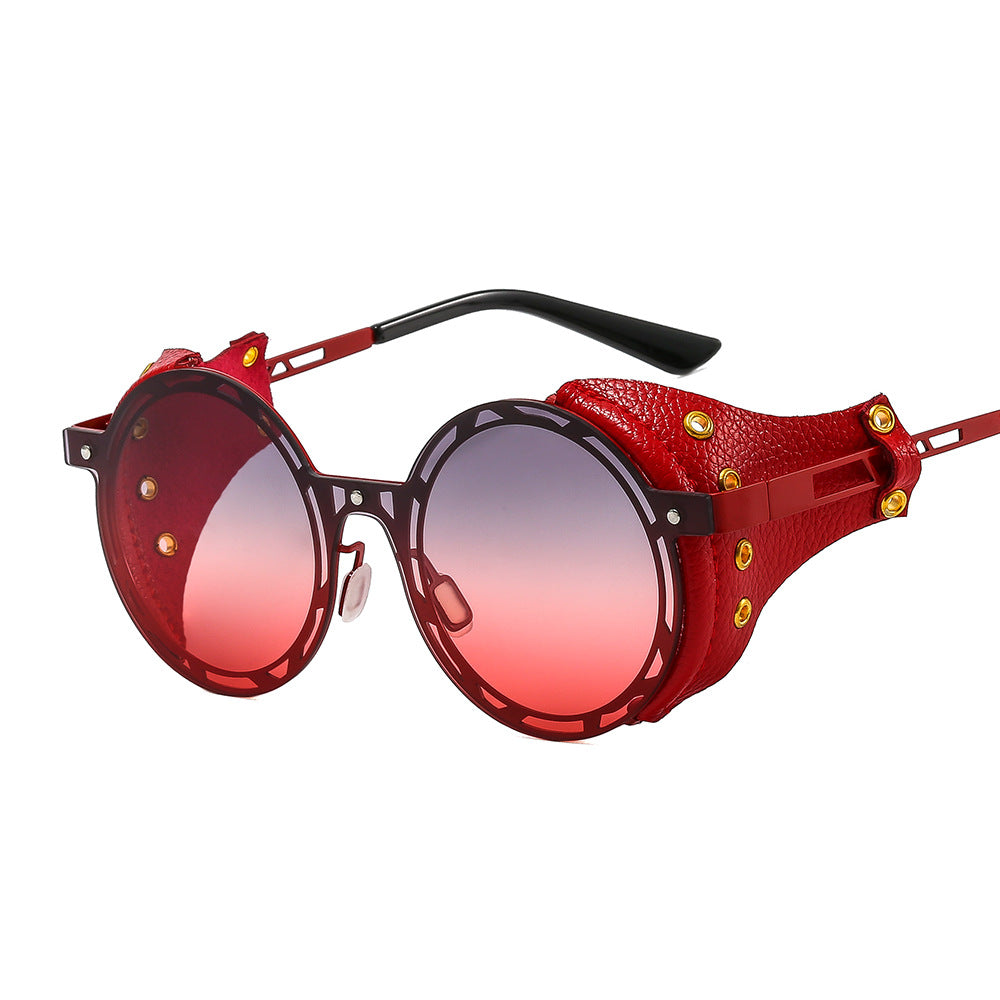 Men's Classic Round Steampunk Sunglasses