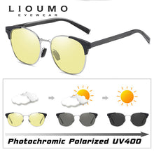Load image into Gallery viewer, Classic Brand Round Sunglasses Women Men Polarized Photochromic Day Night Glasses Driving Fishing Eyewear occhiali da sole uomo