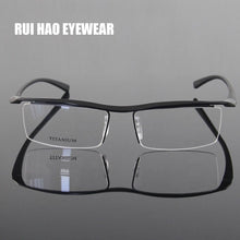 Load image into Gallery viewer, Classic Business Eyeglasses Men Titanium Glasses Frames Myopia Half Rimless Optical Eyeglasses Frame Brand oculos gafas