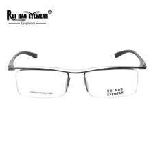Load image into Gallery viewer, Classic Business Eyeglasses Men Titanium Glasses Frames Myopia Half Rimless Optical Eyeglasses Frame Brand oculos gafas