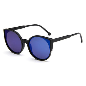 Classic Cat Eye Shape Women‘s Sunglasses Super Light PC Frame Sun Glasses Colorful Reflective Coated Protection Eyewear