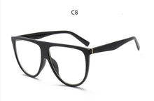 Load image into Gallery viewer, Classic Celebrity Sunglasses Women Vintage Retro Flat Top Oversized Sun Glasses Square Pilot Luxury Designer Large Black Shades