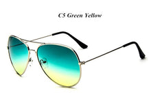 Carica l'immagine nel visualizzatore di Gallery, Classic Colorful Ocean Sunglasses Gradient Men and Women Clear Lens Colorful Transparent Sun Glasses Red Pink Yellow