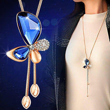 Load image into Gallery viewer, Classic Crystal Butterfly Tassel Long Necklace Women Bijoux New Fashion Jewelry Necklaces &amp; Pendants Gift
