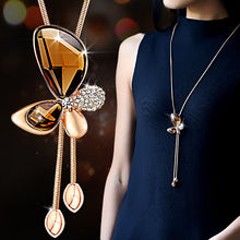 Load image into Gallery viewer, Classic Crystal Butterfly Tassel Long Necklace Women Bijoux New Fashion Jewelry Necklaces &amp; Pendants Gift