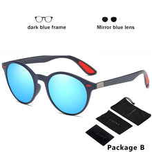 Load image into Gallery viewer, Classic Design Ultralight TR90 Round Polarized Sunglasses Men Women Mirror Sun Glasses Driving Travelling Shades oculos De Sol