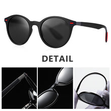 Load image into Gallery viewer, Classic Design Ultralight TR90 Round Polarized Sunglasses Men Women Mirror Sun Glasses Driving Travelling Shades oculos De Sol