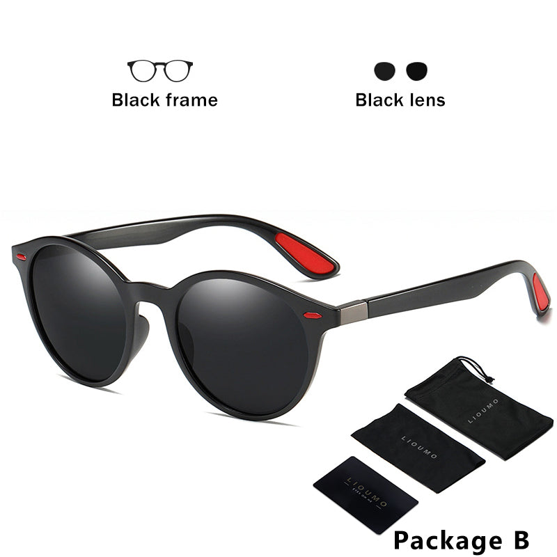 Classic Design Ultralight TR90 Round Polarized Sunglasses Men Women Mirror Sun Glasses Driving Travelling Shades oculos De Sol
