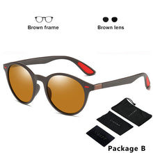 Load image into Gallery viewer, Classic Design Ultralight TR90 Round Polarized Sunglasses Men Women Mirror Sun Glasses Driving Travelling Shades oculos De Sol