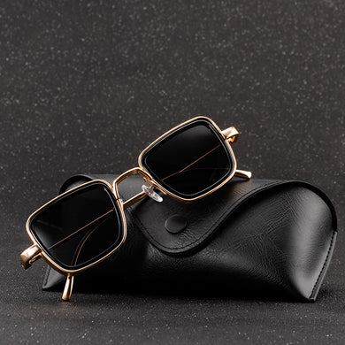 Classic Brand Designer Steampunk Sunglasses Men Women Vintage Metal Small Frame Mirror Square Sunglasses UV400 Goggle