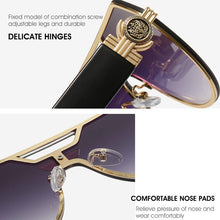 Load image into Gallery viewer, Classic Rimless Pilot Sunglasses Men Women  Brand Designer Vintage Siamese Lens Travel Driving Sun Glasses UV400