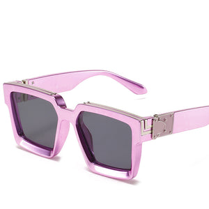 Classic Square Sunglasses Men Women  Brand Designer Vintage Travel Driving Big Frame ins Sun Glasses Shades UV400