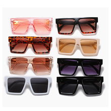 Load image into Gallery viewer, Classic Vintage Big Frame Square Sunglasses Women Men 2023  Brand Design Flat Top Sun Glasses Travel Shades UV400
