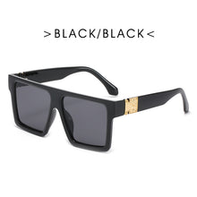 Load image into Gallery viewer, Classic Vintage Big Frame Square Sunglasses Women Men 2023  Brand Design Flat Top Sun Glasses Travel Shades UV400