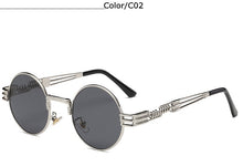 Load image into Gallery viewer, Classic Gothic Steampunk Polarized Men Sunglasses Round Women Brand Designer Vintage Metal Sun Glasses UV400 Oculos
