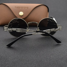Load image into Gallery viewer, Classic Gothic Steampunk Polarized Men Sunglasses Round Women Brand Designer Vintage Metal Sun Glasses UV400 Oculos