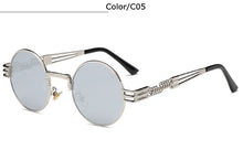 Load image into Gallery viewer, Classic Gothic Steampunk Polarized Men Sunglasses Round Women Brand Designer Vintage Metal Sun Glasses UV400 Oculos