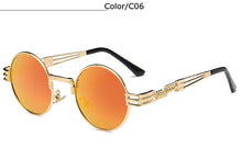 Load image into Gallery viewer, Classic Gothic Steampunk Polarized Men Sunglasses Round Women Brand Designer Vintage Metal Sun Glasses UV400 Oculos