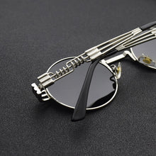 Load image into Gallery viewer, Classic Gothic Steampunk Polarized Men Sunglasses Round Women Brand Designer Vintage Metal Sun Glasses UV400 Oculos