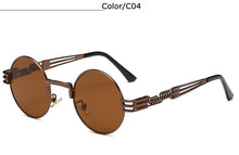 Load image into Gallery viewer, Classic Gothic Steampunk Polarized Men Sunglasses Round Women Brand Designer Vintage Metal Sun Glasses UV400 Oculos