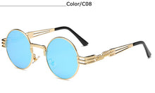 Load image into Gallery viewer, Classic Gothic Steampunk Polarized Men Sunglasses Round Women Brand Designer Vintage Metal Sun Glasses UV400 Oculos