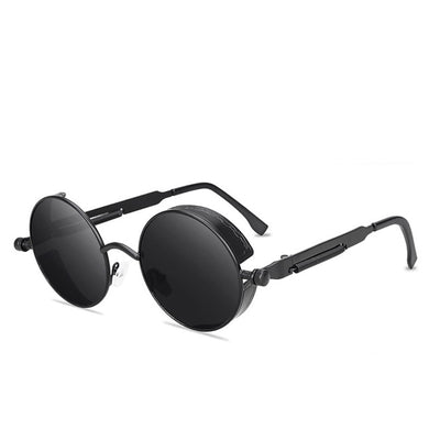 Classic Gothic Steampunk Style Round  Sunglasses  Men Women Brand Designer Retro Round Metal Frame Colorful Lens Sun Glasses